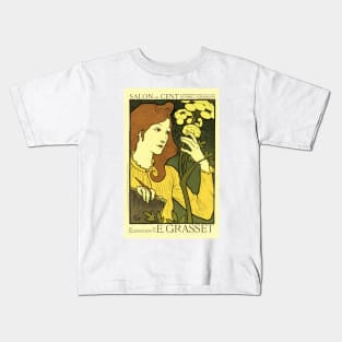 SALON DES CENT Poster by Eugene Grasset in 1894 for French Decorative Art Exposition Kids T-Shirt